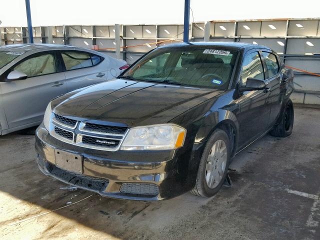 1B3BD4FBXBN626255 - 2011 DODGE AVENGER EX BLACK photo 2