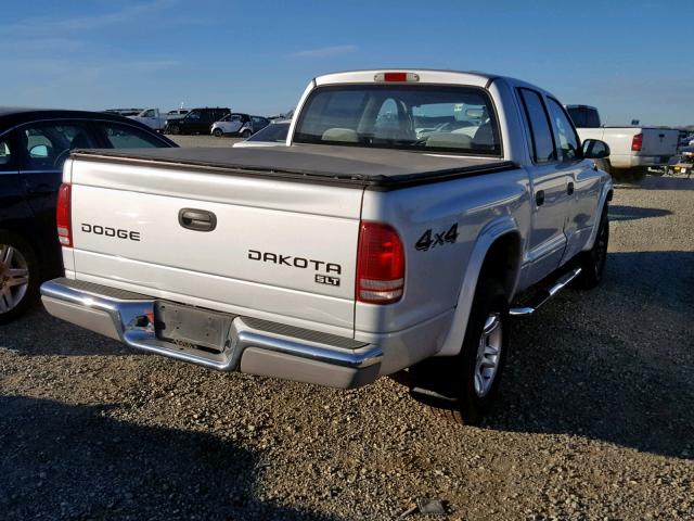 1D7HG48N93S101073 - 2003 DODGE DAKOTA QUA SILVER photo 4