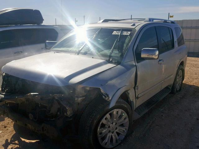 5N1BA0NF7FN613968 - 2015 NISSAN ARMADA PLA SILVER photo 2