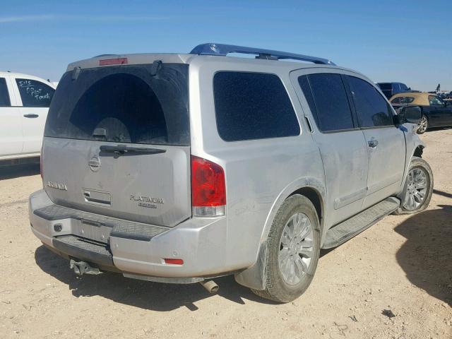 5N1BA0NF7FN613968 - 2015 NISSAN ARMADA PLA SILVER photo 4