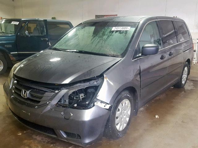 5FNRL3H27AB065498 - 2010 HONDA ODYSSEY LX GRAY photo 2