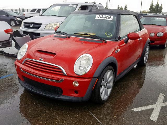 WMWRH33546TK57255 - 2006 MINI COOPER S RED photo 2