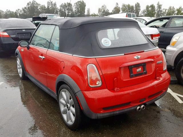 WMWRH33546TK57255 - 2006 MINI COOPER S RED photo 3