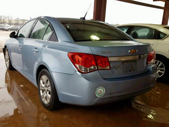 1G1PC5SH7C7229186 - 2012 CHEVROLET CRUZE LS BLUE photo 3