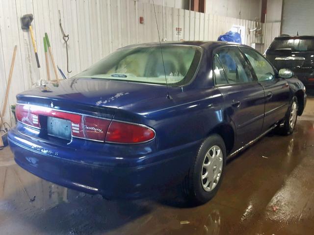 2G4WS52J631275335 - 2003 BUICK CENTURY CU BLUE photo 4