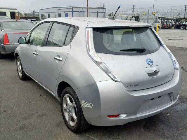 JN1AZ0CP4BT009713 - 2011 NISSAN LEAF SV SILVER photo 3