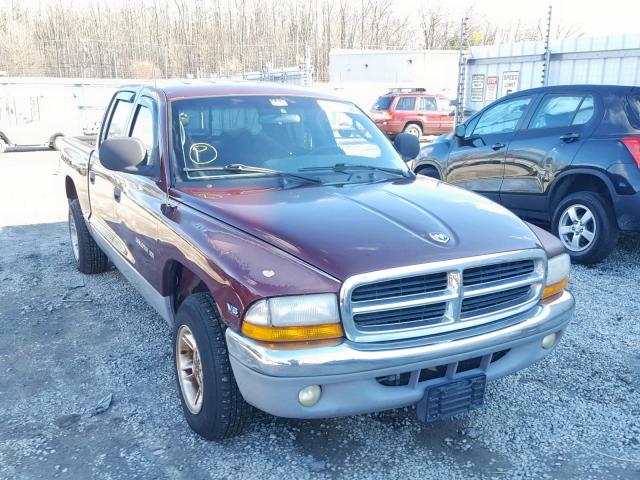 1B7GL2AN0YS717753 - 2000 DODGE DAKOTA QUA MAROON photo 1