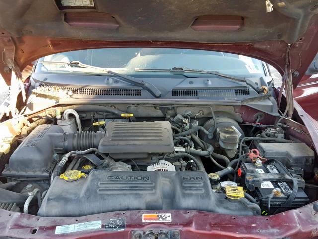 1B7GL2AN0YS717753 - 2000 DODGE DAKOTA QUA MAROON photo 7