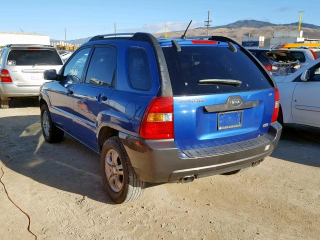 KNDJF723X67148109 - 2006 KIA NEW SPORTA BLUE photo 3