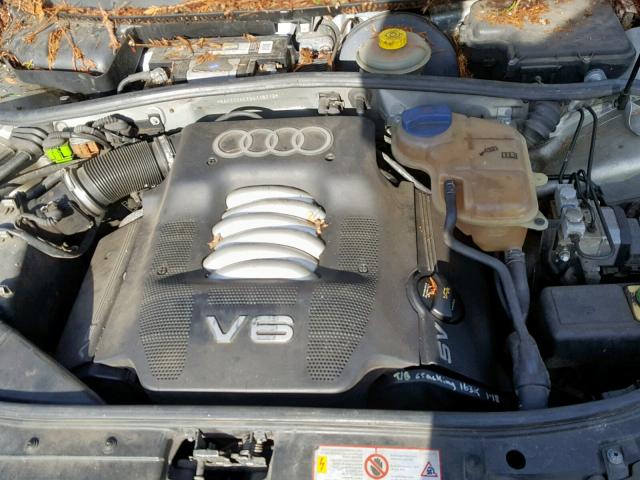 WAUED28D5WA119272 - 1998 AUDI A4 2.8 QUA SILVER photo 7