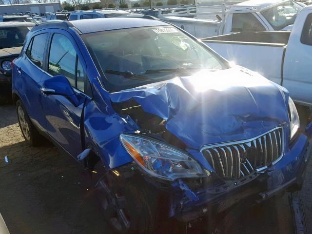 KL4CJASB1EB777646 - 2014 BUICK ENCORE BLUE photo 1