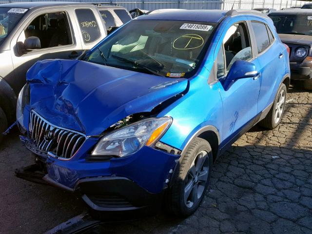 KL4CJASB1EB777646 - 2014 BUICK ENCORE BLUE photo 2