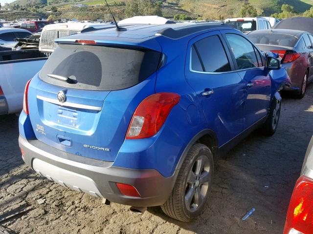 KL4CJASB1EB777646 - 2014 BUICK ENCORE BLUE photo 4