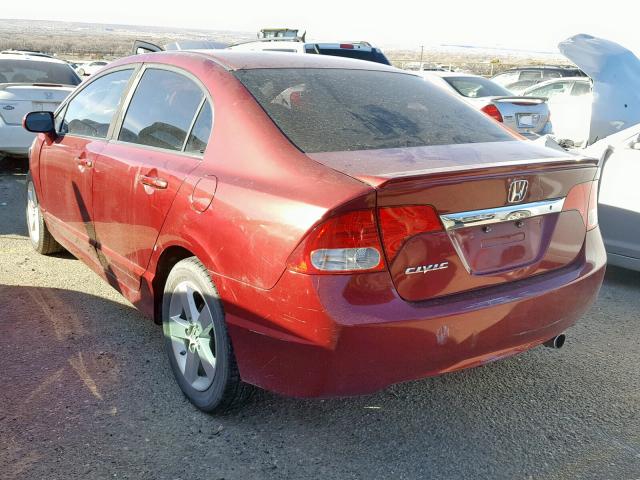 19XFA1F62AE059603 - 2010 HONDA CIVIC MAROON photo 3