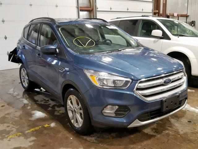 1FMCU0GD9JUC17420 - 2018 FORD ESCAPE SE BLUE photo 1