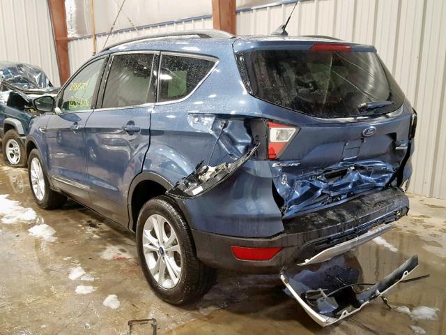 1FMCU0GD9JUC17420 - 2018 FORD ESCAPE SE BLUE photo 3