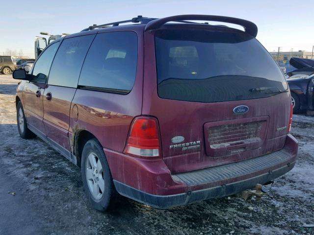 2FMZA57234BB30735 - 2004 FORD FREESTAR S RED photo 3