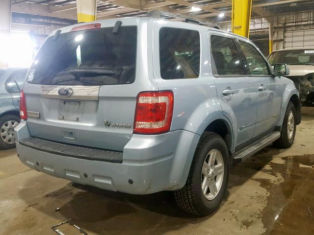 1FMCU59H98KA72981 - 2008 FORD ESCAPE HEV BLUE photo 4