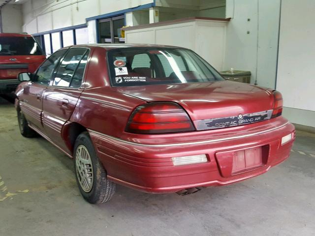 1G2NE5434PM531041 - 1993 PONTIAC GRAND AM S MAROON photo 3