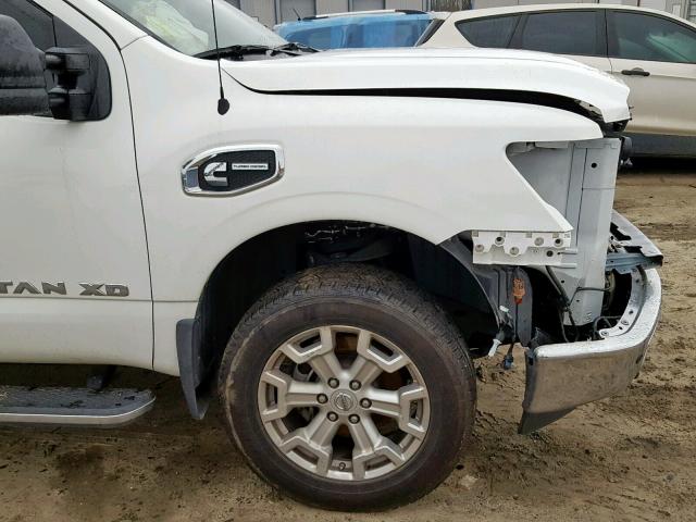 1N6BA1F26HN512068 - 2017 NISSAN TITAN XD S WHITE photo 9