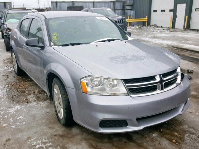 1C3CDZAB0EN130218 - 2014 DODGE AVENGER SE SILVER photo 1