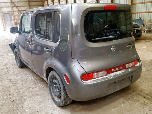 JN8AZ2KR7AT165128 - 2010 NISSAN CUBE BASE GRAY photo 3