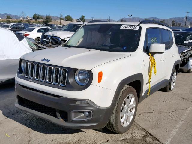 ZACCJABT2FPB16777 - 2015 JEEP RENEGADE L WHITE photo 2