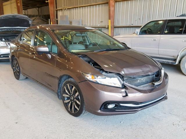 2HGFB2F9XFH535736 - 2015 HONDA CIVIC EXL BROWN photo 1