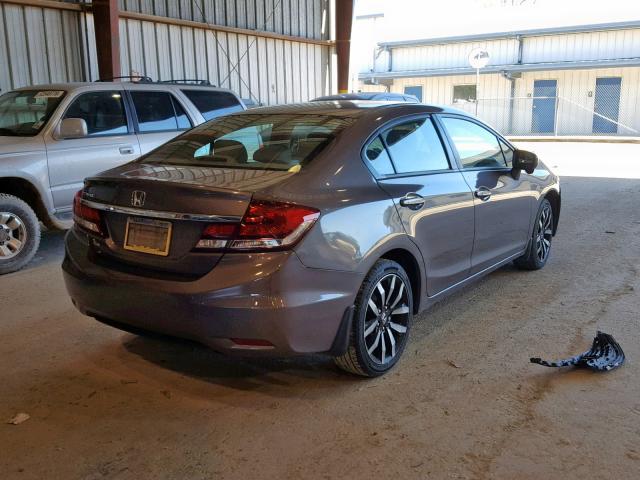 2HGFB2F9XFH535736 - 2015 HONDA CIVIC EXL BROWN photo 4