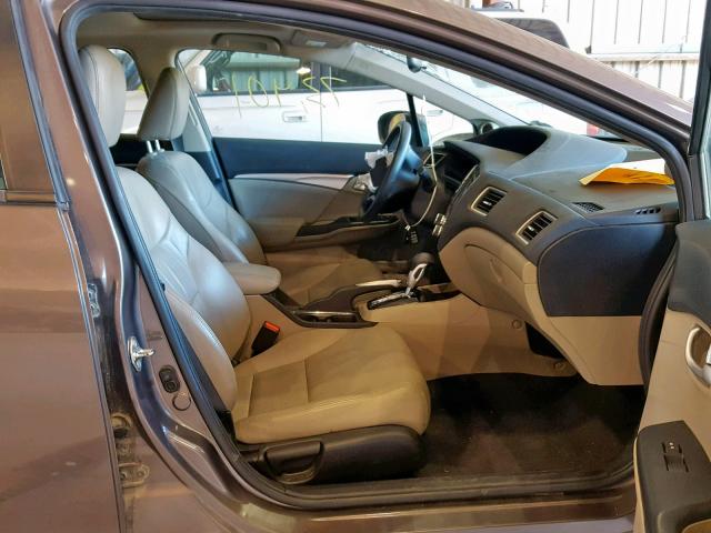 2HGFB2F9XFH535736 - 2015 HONDA CIVIC EXL BROWN photo 5