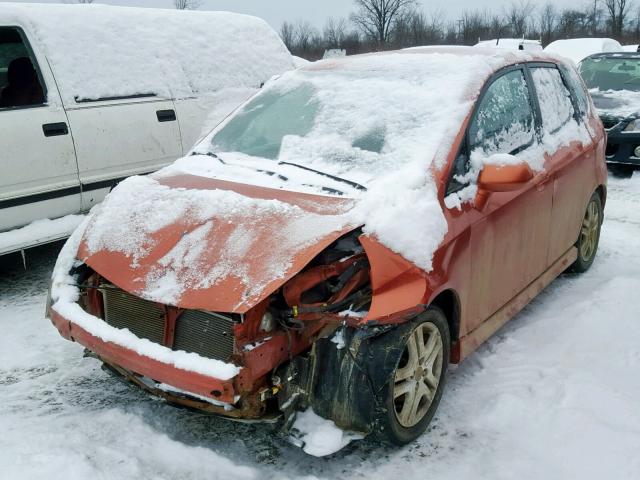 JHMGD38618S013223 - 2008 HONDA FIT SPORT ORANGE photo 2