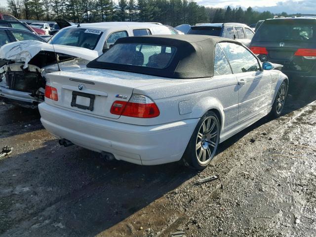 WBSBR93445PK08617 - 2005 BMW M3 WHITE photo 4