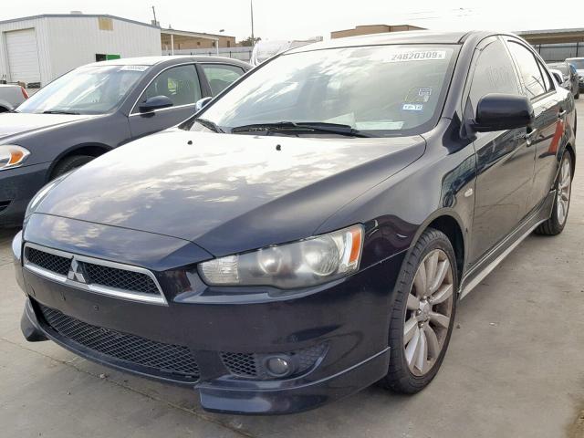 JA3AU86U88U023840 - 2008 MITSUBISHI LANCER GTS BLACK photo 2