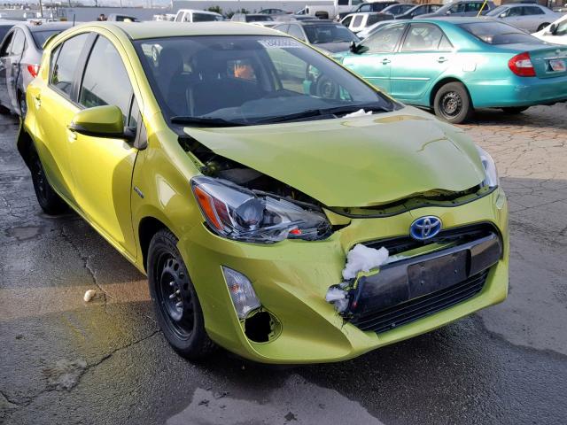 JTDKDTB34F1108159 - 2015 TOYOTA PRIUS C GREEN photo 1