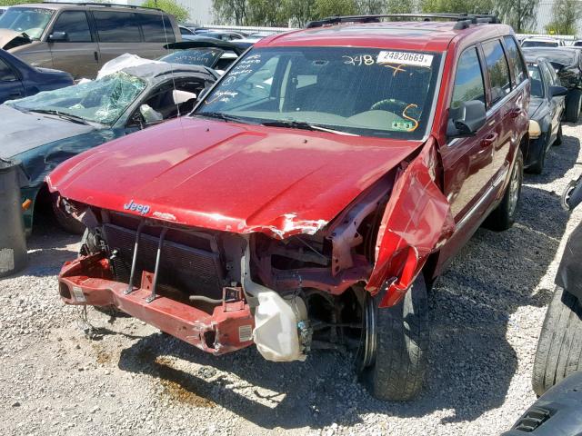 1J4HS58N75C510694 - 2005 JEEP GRAND CHER RED photo 2