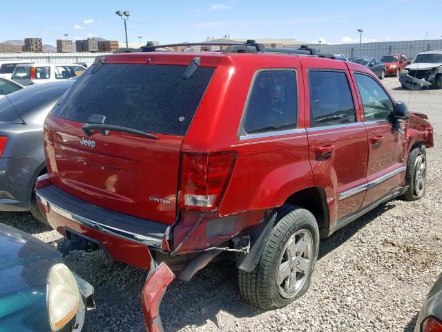 1J4HS58N75C510694 - 2005 JEEP GRAND CHER RED photo 4