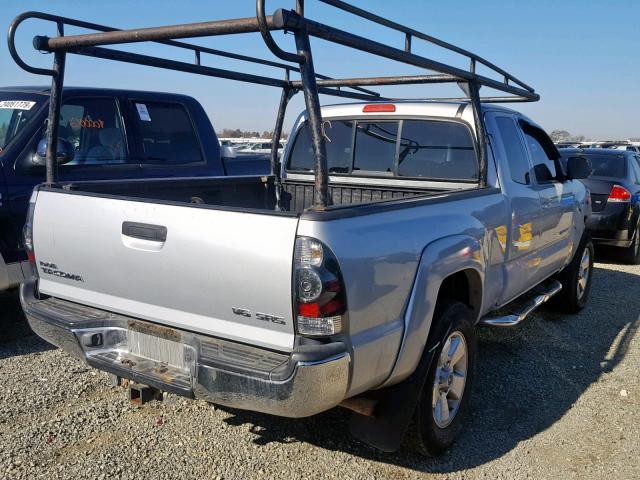 5TETU62NX5Z102135 - 2005 TOYOTA TACOMA PRE SILVER photo 4