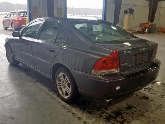 YV1RS592972626433 - 2007 VOLVO S60 2.5T GRAY photo 3