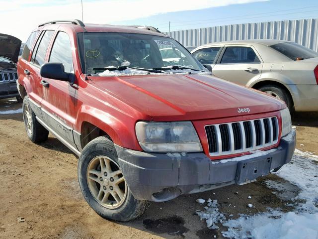 1J4GW48S54C292754 - 2004 JEEP GRAND CHER RED photo 1