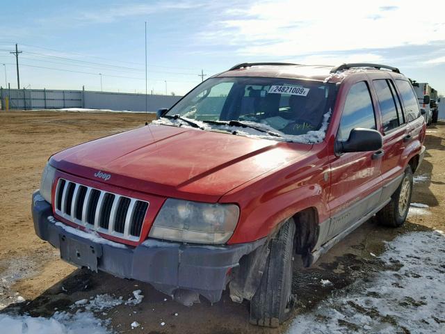 1J4GW48S54C292754 - 2004 JEEP GRAND CHER RED photo 2