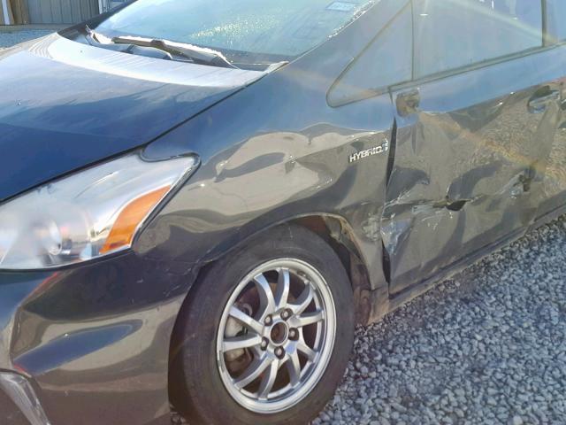 JTDZN3EU2C3123856 - 2012 TOYOTA PRIUS V GRAY photo 9