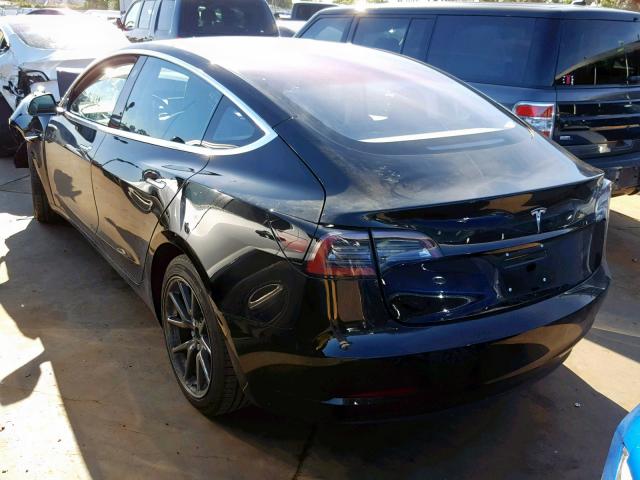 5YJ3E1EA0JF018670 - 2018 TESLA MODEL 3 BLACK photo 3