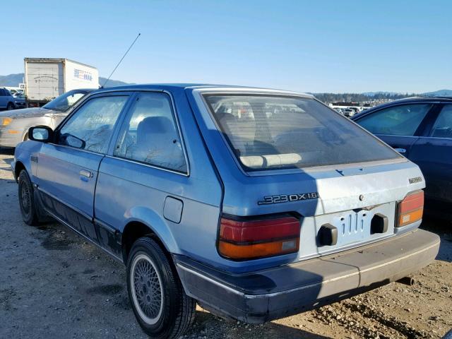 JM1BF2324H0534680 - 1987 MAZDA 323 BLUE photo 3