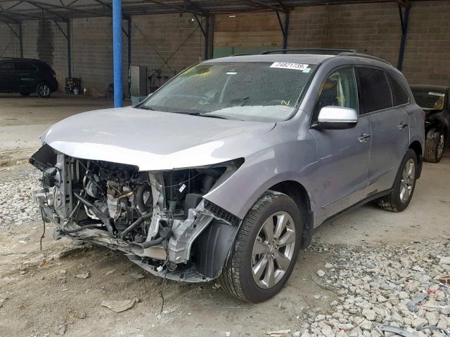 5FRYD4H98GB008164 - 2016 ACURA MDX ADVANC GRAY photo 2