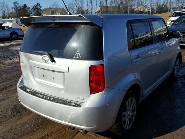 JTLZE4FE4A1100394 - 2010 TOYOTA SCION XB SILVER photo 4