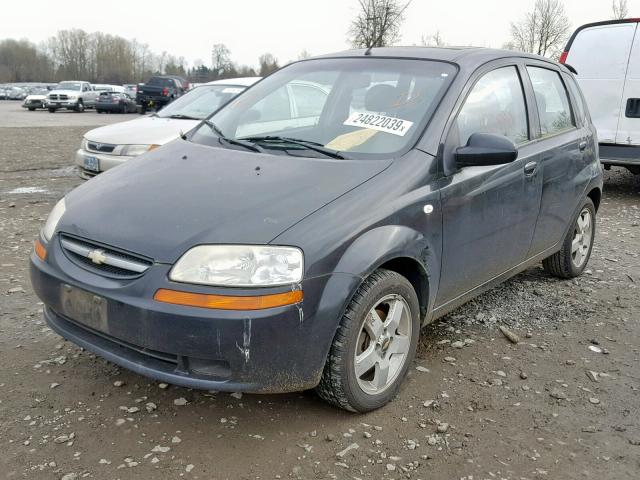 KL1TG66626B579665 - 2006 CHEVROLET AVEO LT BLACK photo 2