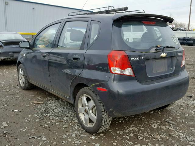 KL1TG66626B579665 - 2006 CHEVROLET AVEO LT BLACK photo 3