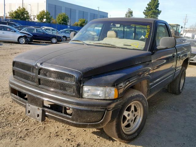 1B7HC16Z4WS538218 - 1998 DODGE RAM 1500 BLACK photo 2