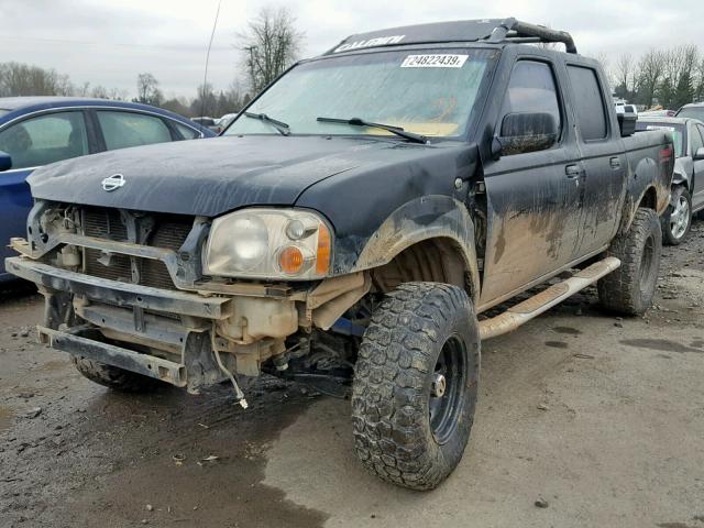 1N6ED27Y11C306221 - 2001 NISSAN FRONTIER C BLACK photo 2