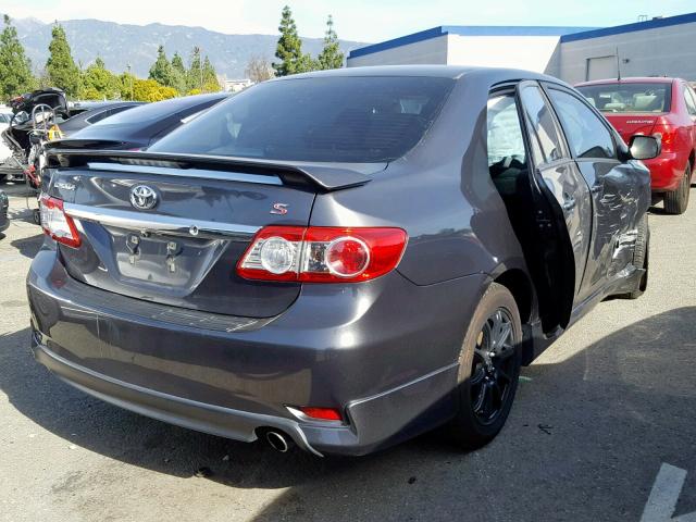 5YFBU4EE7DP221521 - 2013 TOYOTA COROLLA BA GRAY photo 4